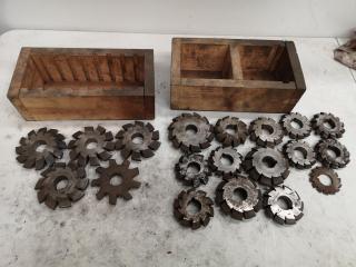 19x Assorted Involute Gear Mill Cutters