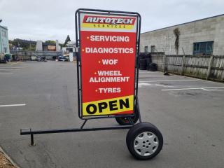 Heavy Duty Rolling Retail Signage Trolley