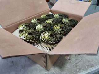 25x2.10mm Bright Ring Coil Nails, 16000x nails