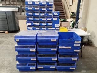 44x Plastic Parts Storage Bins