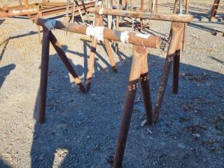 Pair of Steel Sawhorses