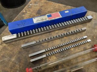 4x Keyway Broaches, Imperial Sizes