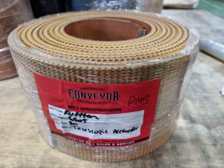2x Industrial Conveyor Belt Rolls, Each 80x6405mm