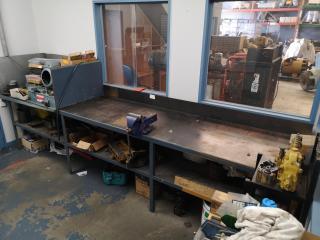 Heavy Duty Steel Workbench w/ Vice