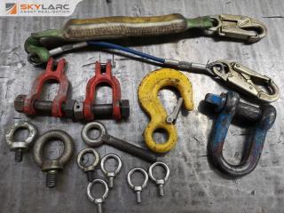 13x Assorted Industrial Lifting Hooks, Rings & More