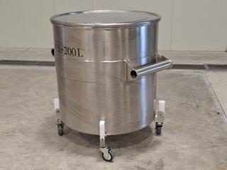 200 Litre Stainless Steel Mobile Tank