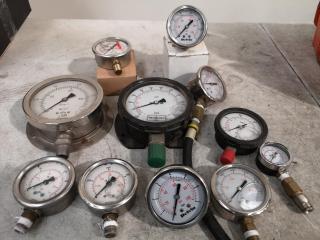 11x Assorted Pressure Gauges