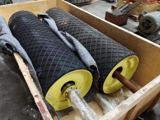 2x Large Industrial Rollers