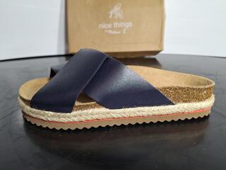 Nice Things Paloma S Leather Bio Sandals Size 36