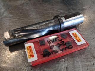 Sandvik Coromant Indexable Coolant Mill Cutter w/ Spare Indexes