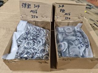 304 Grade Stainless M16 Washers, 2x Varieties, New