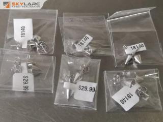 6x Pairs of Sterling Silver Earrings