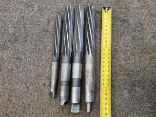 4x Drill Reamers w/ Morse Taper Shanks