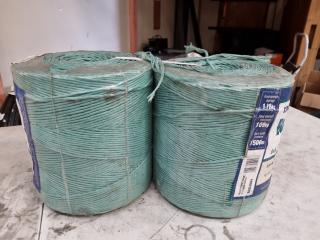 Donaghys Bulky Fibre Baler Twine, 2x 1500m Spools