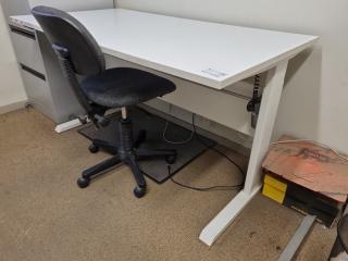 Adjustable Height Office Deak w/ Chair