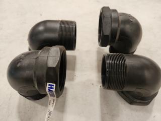 4 x SMFE50 50mm Female Threaded Bends
