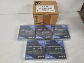 IBM TotalStorage LTO Ultrium 800Gb Data Cartidges, 5x Units, New