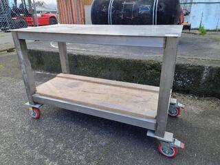 Heavy Duty Stainless Steel Mobile Table Workbench