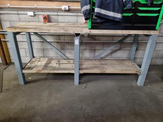 Sturdy Steel & Wood Workbench