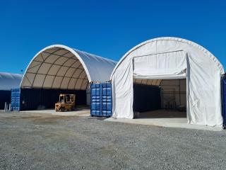 2 x Container Shelters with 2 x 40' Containers