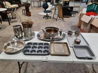 Large Set of Stainless Steel Kitchenware