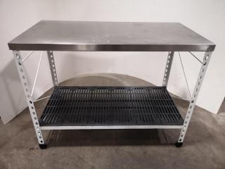 Stainless Steel Topped Commercial Kitchen Table Bench