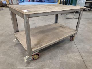Heavy Duty Workshop Platform Shelf Trolley