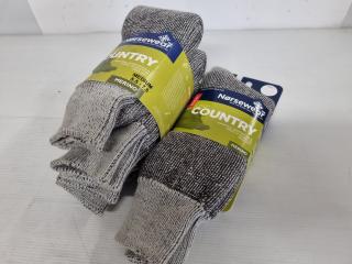 Norsewear High Country Merino Socks, 4x Pairs, Size Medium