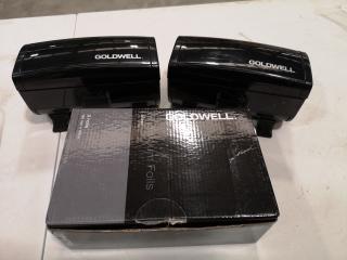 2x Goldwell Professional Salon Hair Foil Dispensers w/ 2x Spare Foil Rolls