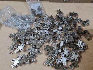 90x Assorted Cabinet Clip Top Door Hinge Mounting Plates