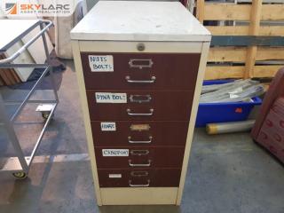 6 Drawer Workshop Cabinet and Contents