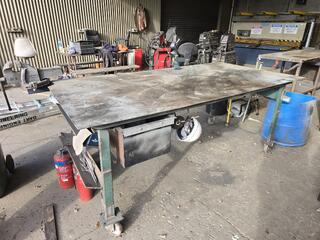 Heavy Duty Steel Workbench on Wheels