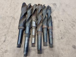 6x Assorted Drills w/ Morse No.4 Shanks