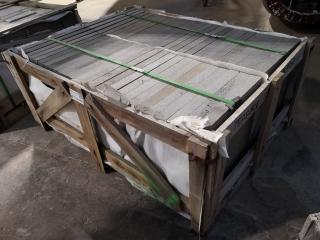 52x Exterior 400x400mm Bluestone Ground Tiles, 8.32m2