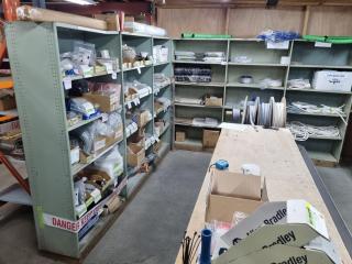 2x Steel Workshop Shelving Assemblies