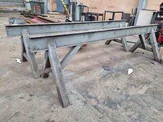 Pair of Large Heavy Steel Sawhorses