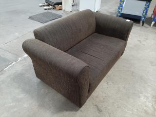 Dark Brown Fabric 2 Seater Couch