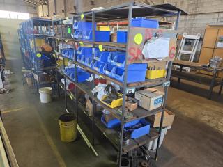 Large Steel and Timber Workshop Shelving