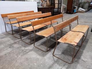 6x Vintage Bench Seating Units by Toomey"s