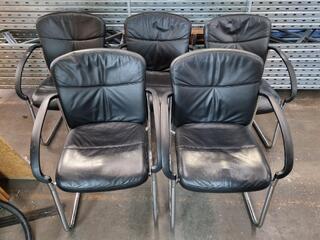 5x Padded Office Reception or Boardroom Chairs by Buro