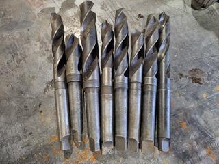 8x Imperial Size Drills w/ Morse Taper No.3 Shanks