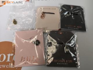 5x Kristin Ash Silver & Gold Vermel Letter N Charms