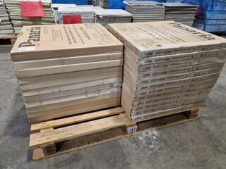 96x Rectified Porcelain 600x600mm Tiles