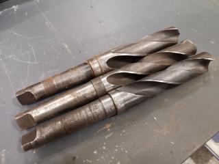 3x Morse Tapper Mill Drill Bits, Imperial Sizes
