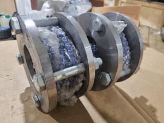 2x DN65 Dual Plate Wafer Check Valves, New