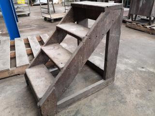Vintage Antique Sturdy Wood Stair Unit