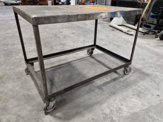 All Steel Mobile Workshop Table Trolley