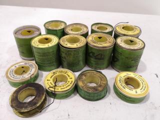 14x Spools of Mitchell's Abrasive Cord, Assorted Sizes