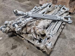 12x Large Galvanized Jaw / Jaw Turnbuckles