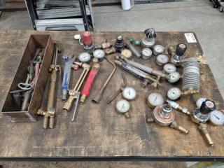 Assorted Wrlding Regulators, Brass Torch Components & More